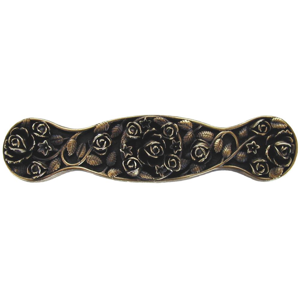 Notting Hill NHP-626-AB Saratoga Rose Pull Antique Brass